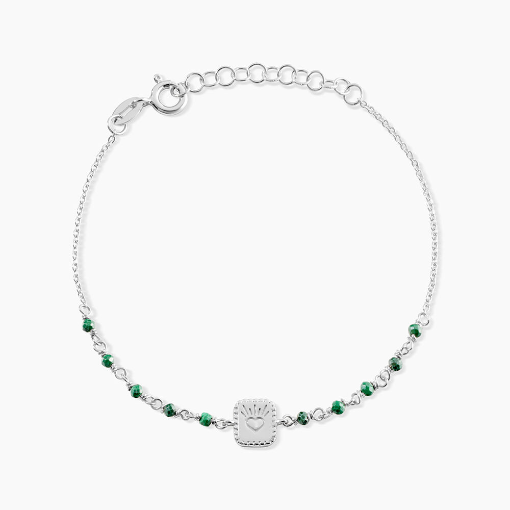 Bracelet Mystic Argent Blanc Malachite - Bracelets fantaisie Femme | Marc Orian