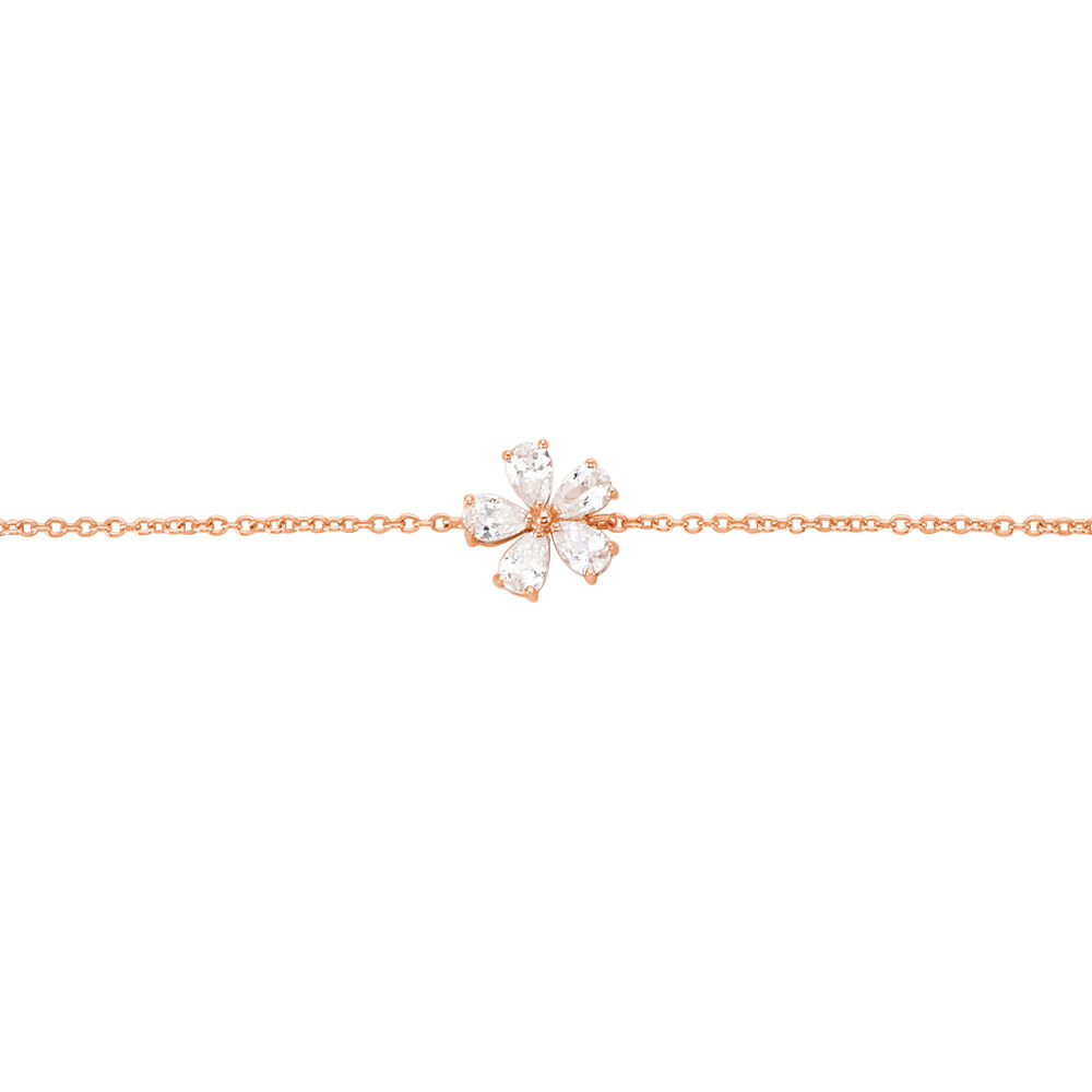Bracelet Siriana Argent Rose Oxyde De Zirconium - Bracelets chaînes Femme | Marc Orian
