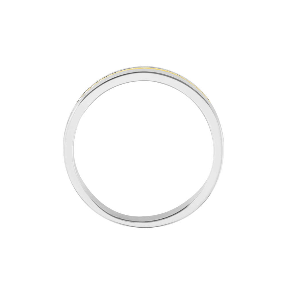 Alliance Leandro Ruban Argent Bicolore - Alliances duo Famille | Marc Orian