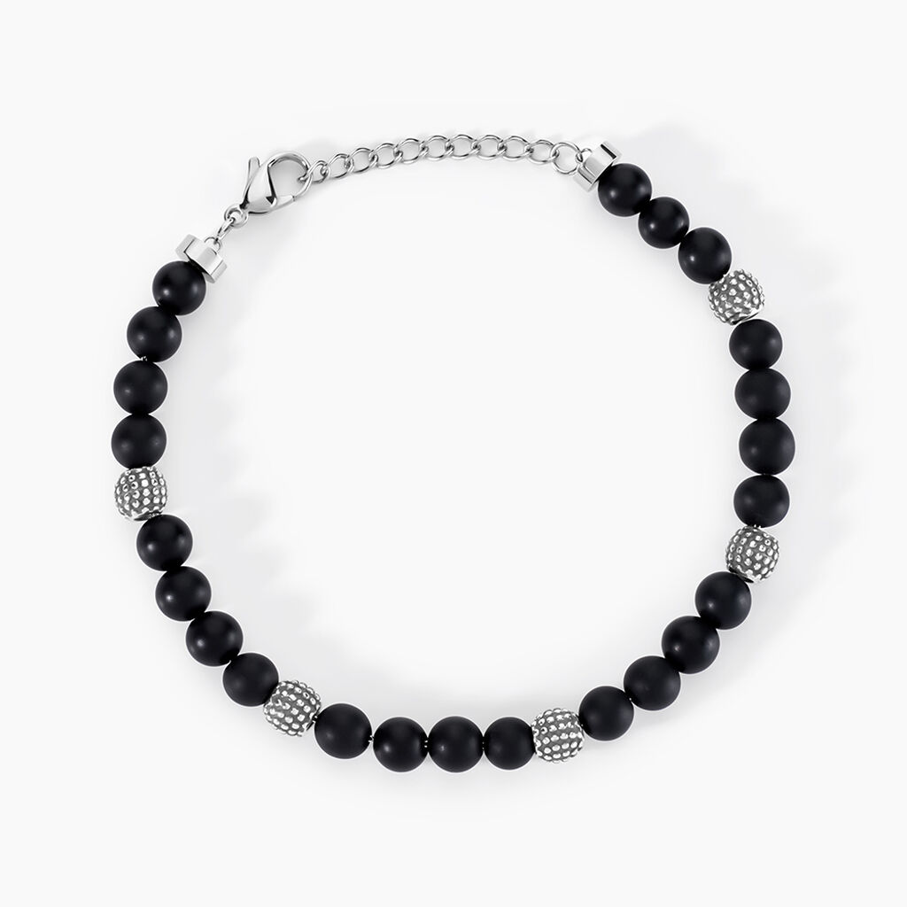 Bracelet Boules Acier Gris Laloun - Bracelets chaînes Homme | Marc Orian