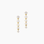 Boucles D'Oreilles Pendantes Cinthya Argent Dor&eacute; A L'Or 750/1000 Oxyde De Zirconium - Pendantes Femme | Marc Orian
