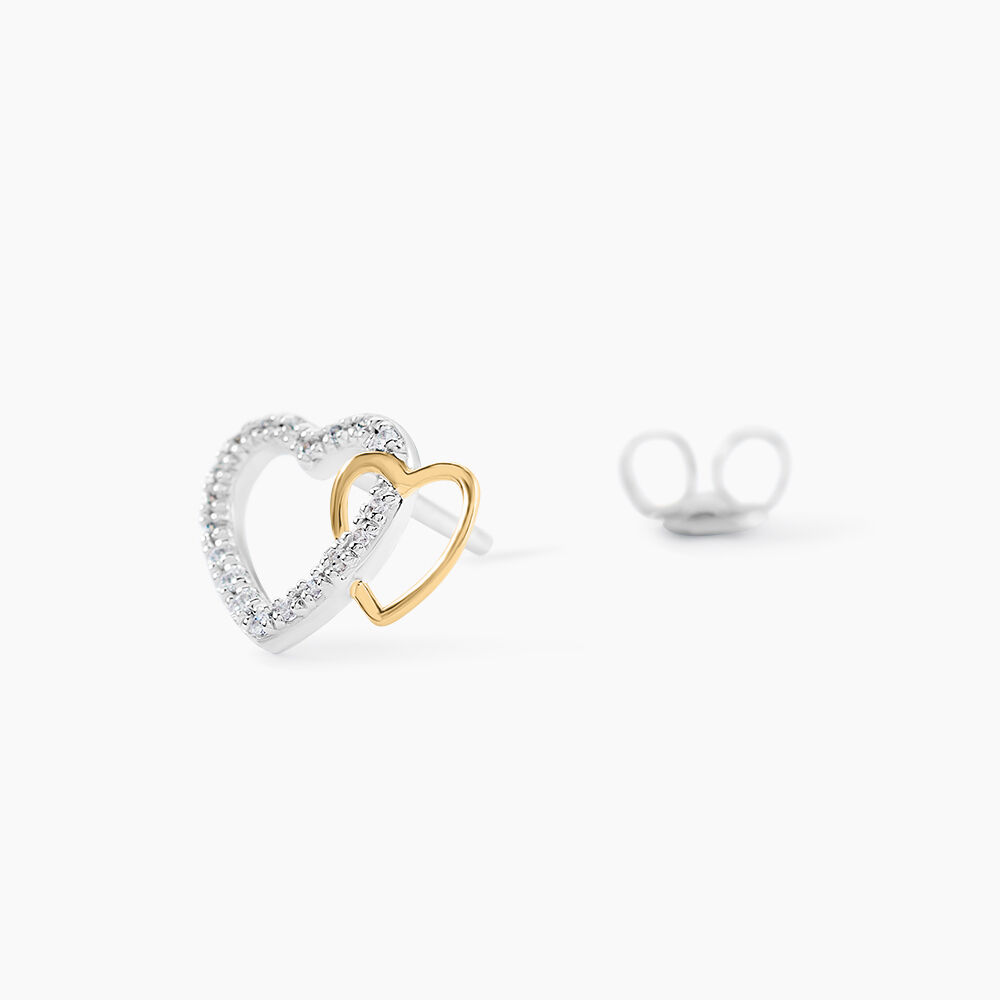 Boucles D'oreilles Puces Ysma Or Jaune Oxyde De Zirconium - Fête des mères Femme | Marc Orian