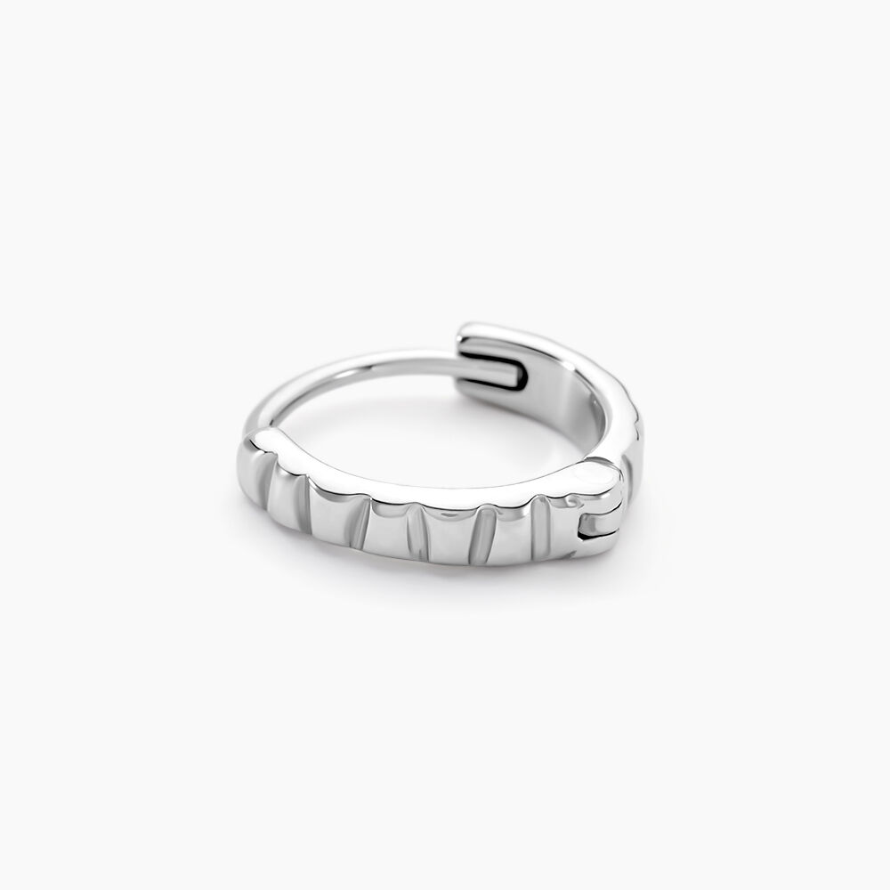 Créole Sylas Argent Blanc - Créoles Homme | Marc Orian