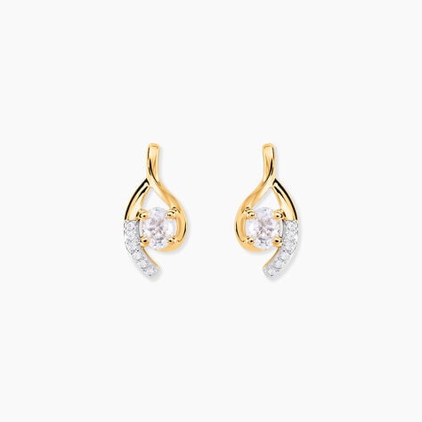 Boucles D'oreilles Sagesse Or Jaune Oxyde Oxyde - Puces Femme | Marc Orian