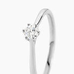 Bague Athena Platine Blanc Diamant - Solitaires Femme | Marc Orian