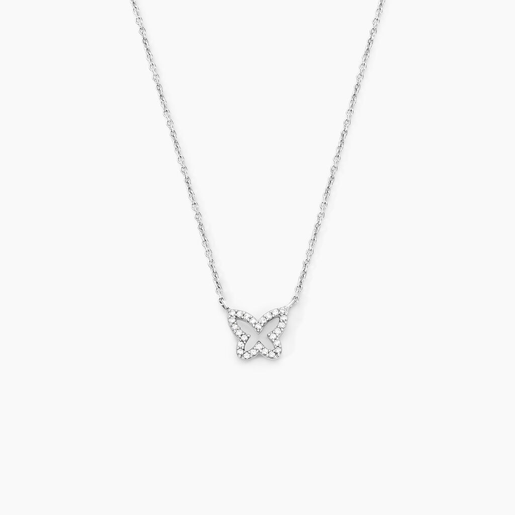 Collier Gladys Argent Blanc Oxyde De Zirconium - Colliers avec pierres Femme | Marc Orian