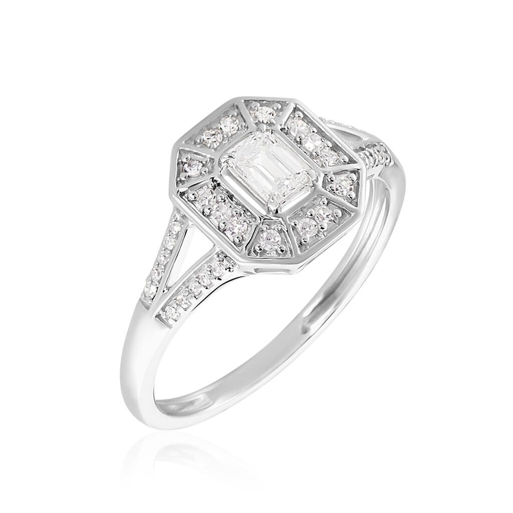 Bague Transmission Or Blanc Diamant - Solitaires Femme | Marc Orian