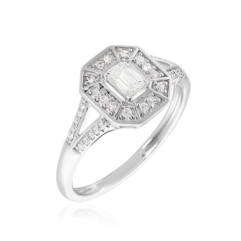 Bague Transmission Or Blanc Diamant - Solitaires Femme | Marc Orian