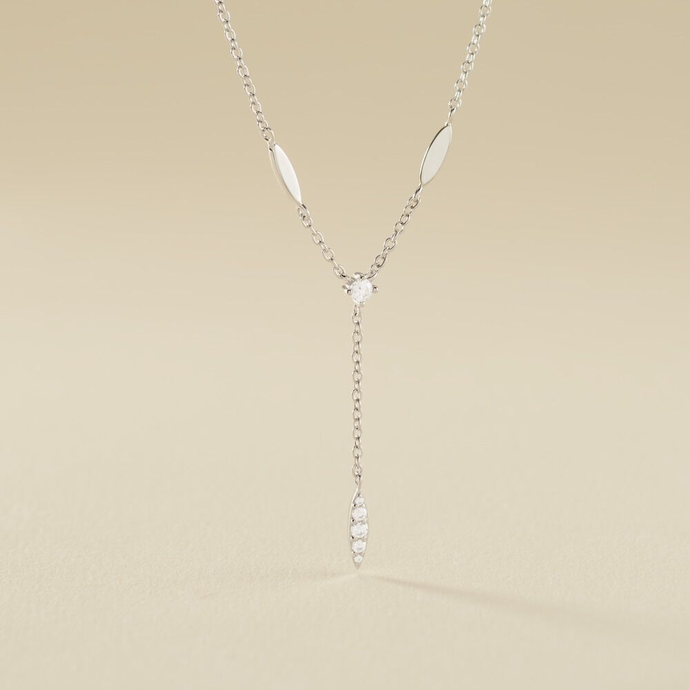 Collier Bormana Argent Blanc Oxyde De Zirconium - Colliers avec pierres Femme | Marc Orian