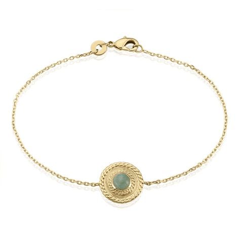 Bracelet Plaqué Or Jaune Marcia Aventurine - Bracelets Medailles Femme | Marc Orian