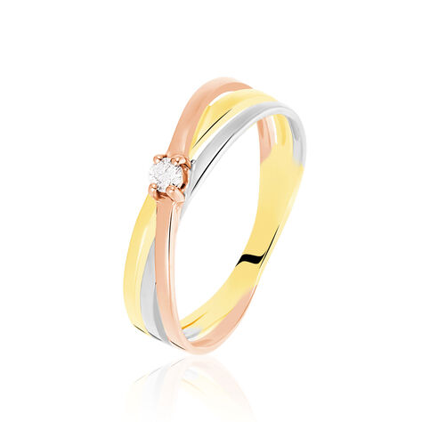 Bague Solitaire Gisla Or Tricolore Diamant - Bagues Solitaire Femme | Marc Orian