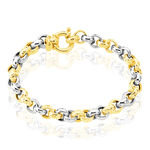 Bracelet Jodie Maille Jaseron Godronne Or Bicolore - Bracelets mailles Femme | Marc Orian