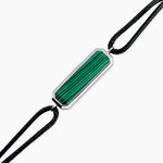 Bracelet Stones Argent Blanc Malachite - Bracelets cordons Homme | Marc Orian