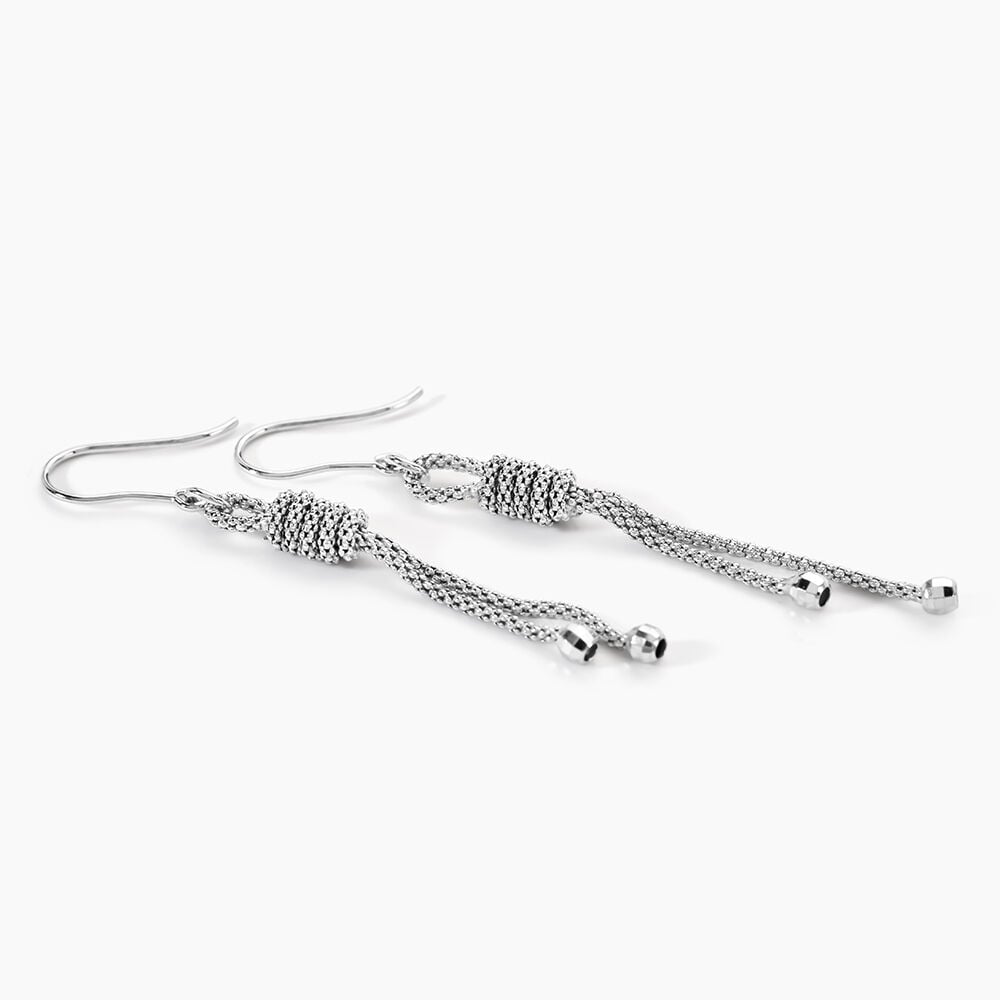 Boucles D'oreilles Pendantes Lassy Argent Blanc - Pendantes Femme | Marc Orian