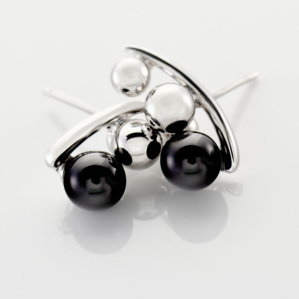 Bijoux D'oreilles Cleya Argent Blanc C&eacute;ramique - Piercings d'oreilles Femme | Marc Orian
