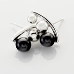 Bijoux D'oreilles Cleya Argent Blanc C&eacute;ramique - Piercings d'oreilles Femme | Marc Orian