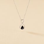 Collier Odessa Or Blanc Saphir Diamant - Colliers avec pierres Femme | Marc Orian