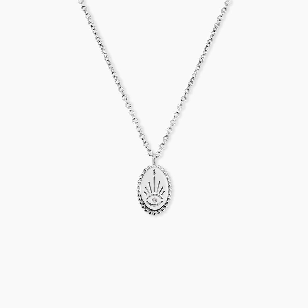 Collier Dhyana Argent Blanc Oxyde De Zirconium - Colliers avec pierres Femme | Marc Orian