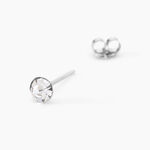 Boucles D'oreilles Puces Loeiza Argent Blanc Oxyde De Zirconium - Puces Femme | Marc Orian
