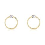 Bijoux D'oreilles Plaqu&eacute; Or Jaune Amariah Oxydes De Zirconium - Piercings d'oreilles Femme | Marc Orian