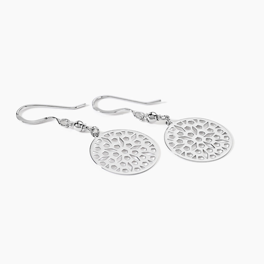 Boucles D'oreilles Pendantes Penelope Argent Blanc - Pendantes Femme | Marc Orian