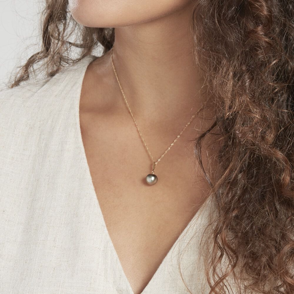 Pendentif Semi-baroque Or Jaune Perle De Culture De Tahiti - Pendentifs Femme | Marc Orian