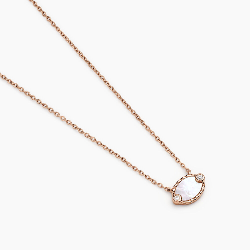 Collier Muse Argent Rose Nacre Oxyde De Zirconium - Colliers avec pierres Femme | Marc Orian