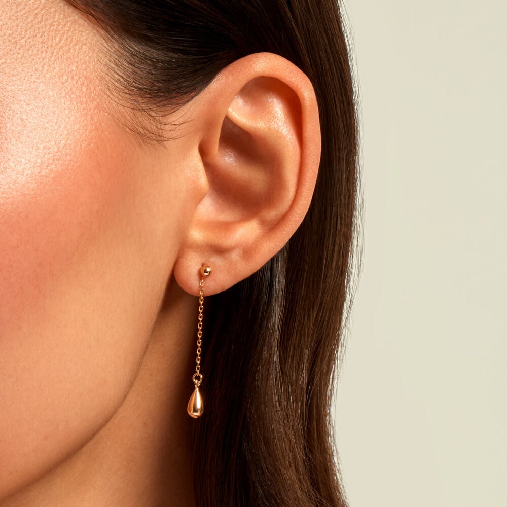 Boucles D'Oreilles Pendantes Maheva Plaqu&eacute; Or Jaune - Pendantes Femme | Marc Orian