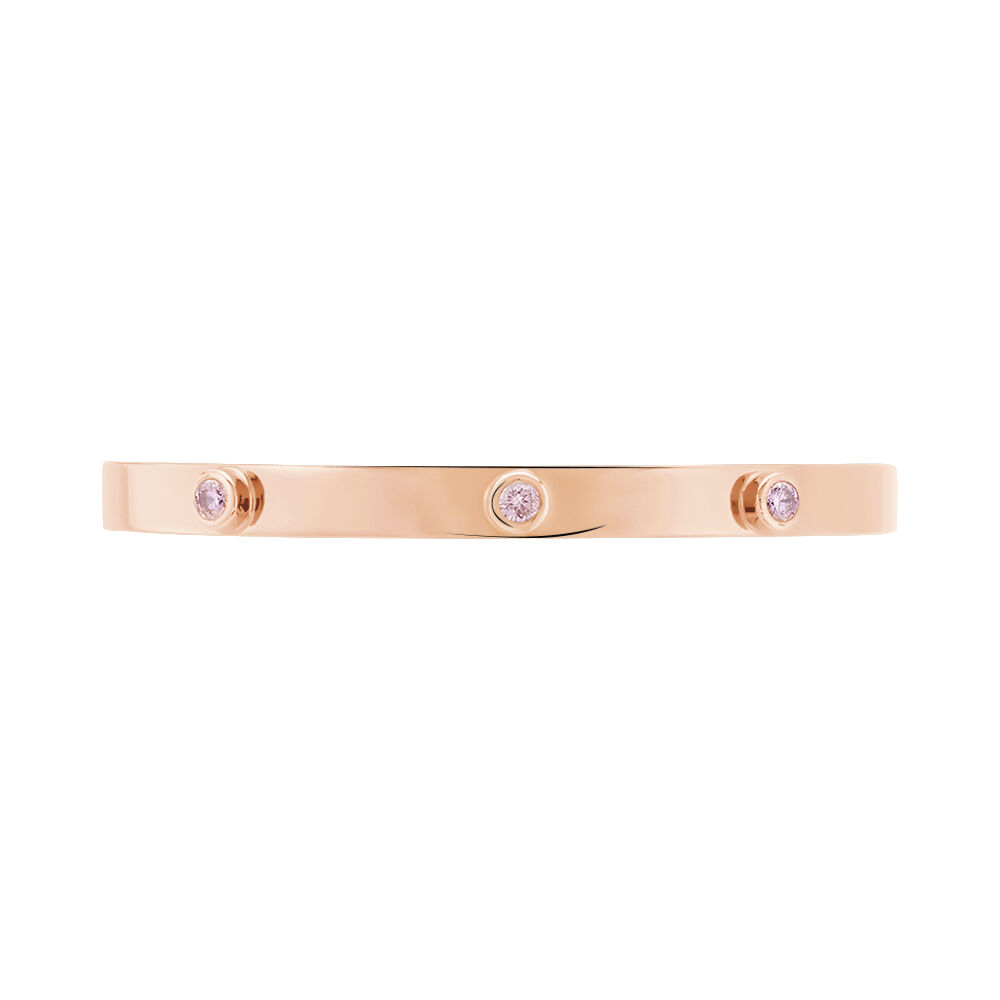 Bracelet Jonc Aleksandra Argent Rose Oxyde De Zirconium - Bracelets joncs Femme | Marc Orian
