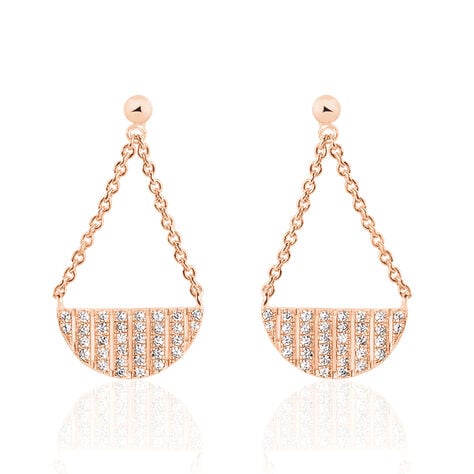 Boucles D'oreilles Pendantes Katia Argent Blanc Oxyde De Zirconium - Pendantes Femme | Marc Orian