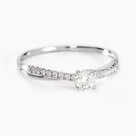 Bague Solitaire Kanel Or Blanc Oxyde De Zirconium - Solitaires Femme | Marc Orian
