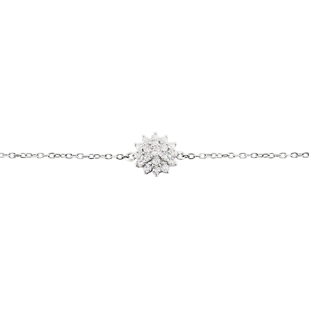 Bracelet Argent Blanc Maximille Oxydes De Zirconium - Bracelets chaînes Femme | Marc Orian