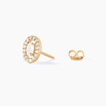 Boucles D'oreilles Puces Classical Plaqu&eacute; Or Jaune Oxyde De Zirconium - Puces Femme | Marc Orian