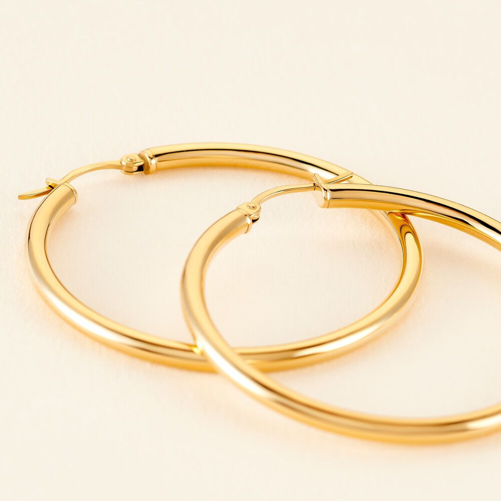 Creoles Mitya Acier Ip Dor&eacute; - Cr&eacute;oles Femme | Marc Orian