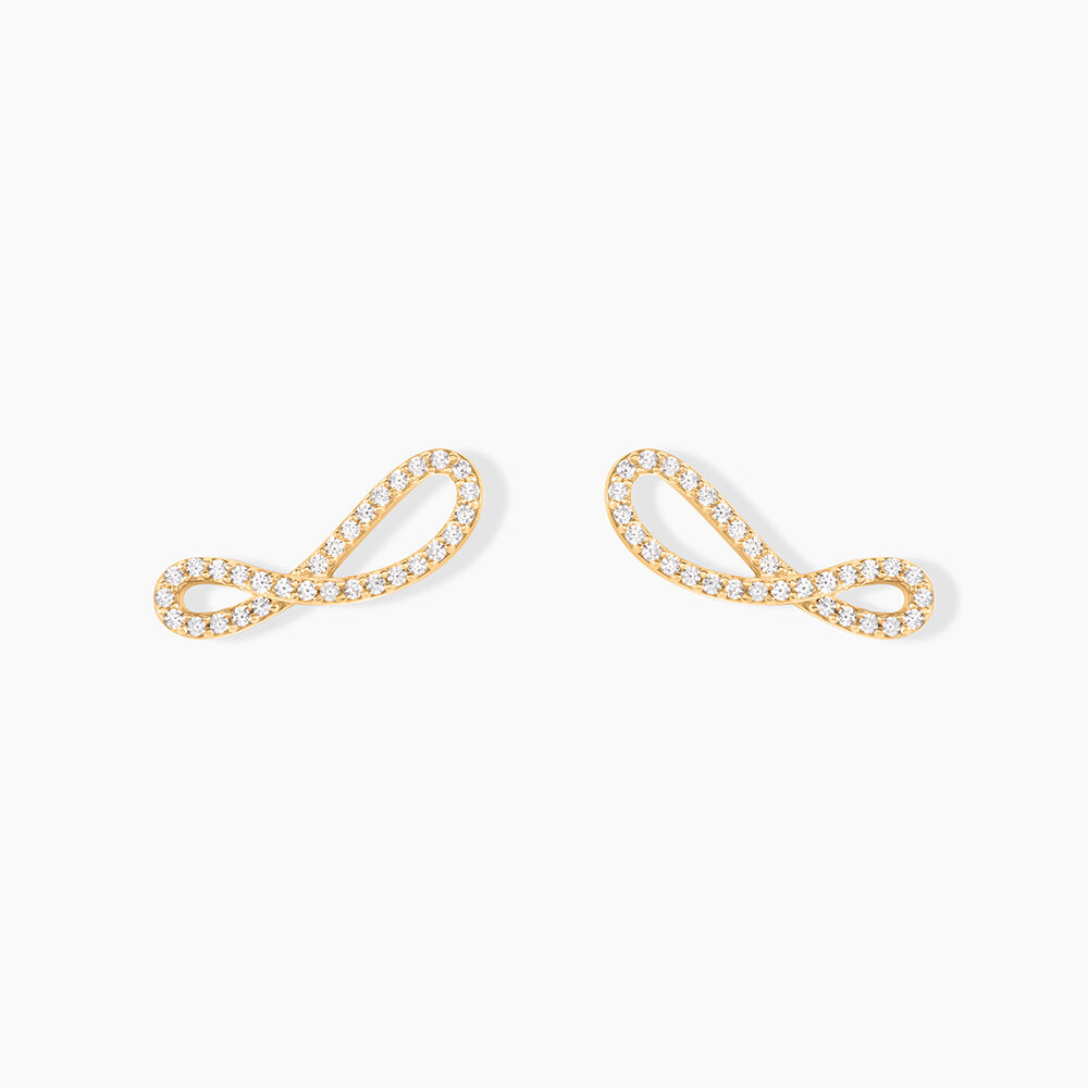 Boucles D'oreilles Puces Marlie Plaqu&eacute; Or Jaune Oxyde De Zirconium - Puces Femme | Marc Orian