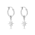 Cr&eacute;oles Pearce Argent Blanc - Cr&eacute;oles Femme | Marc Orian