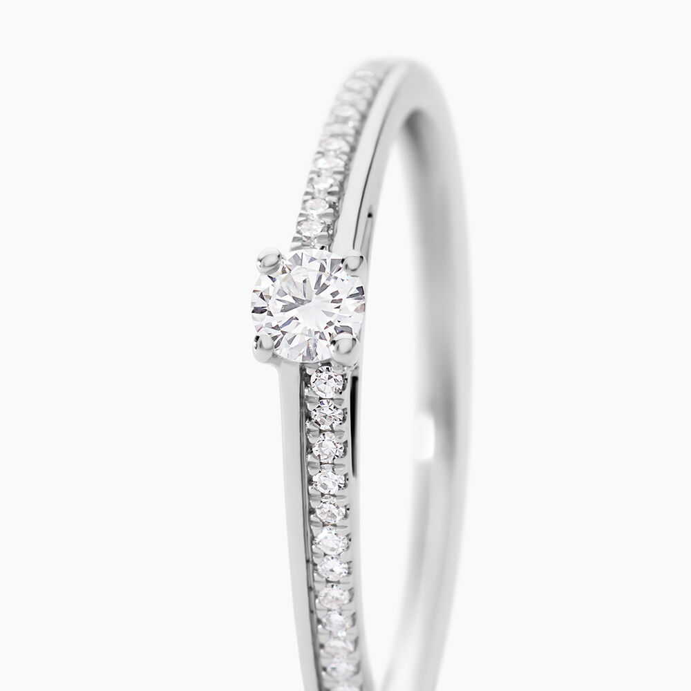 Bague Solitaire Alexandra Or Blanc Diamant - Solitaires Femme | Marc Orian