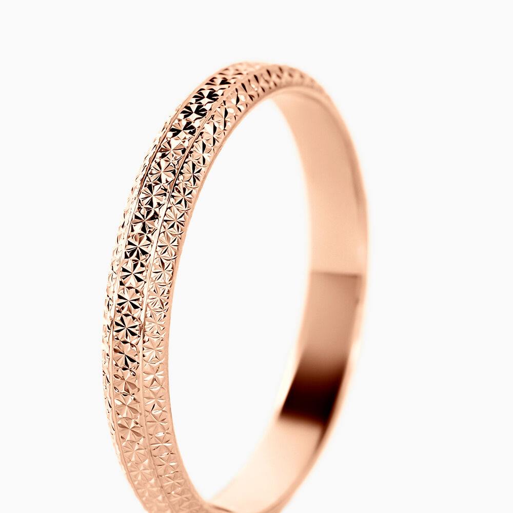 Alliance Luzia Demi Jonc Classique Or Rose - Alliances personnalis&eacute;es Femme | Marc Orian