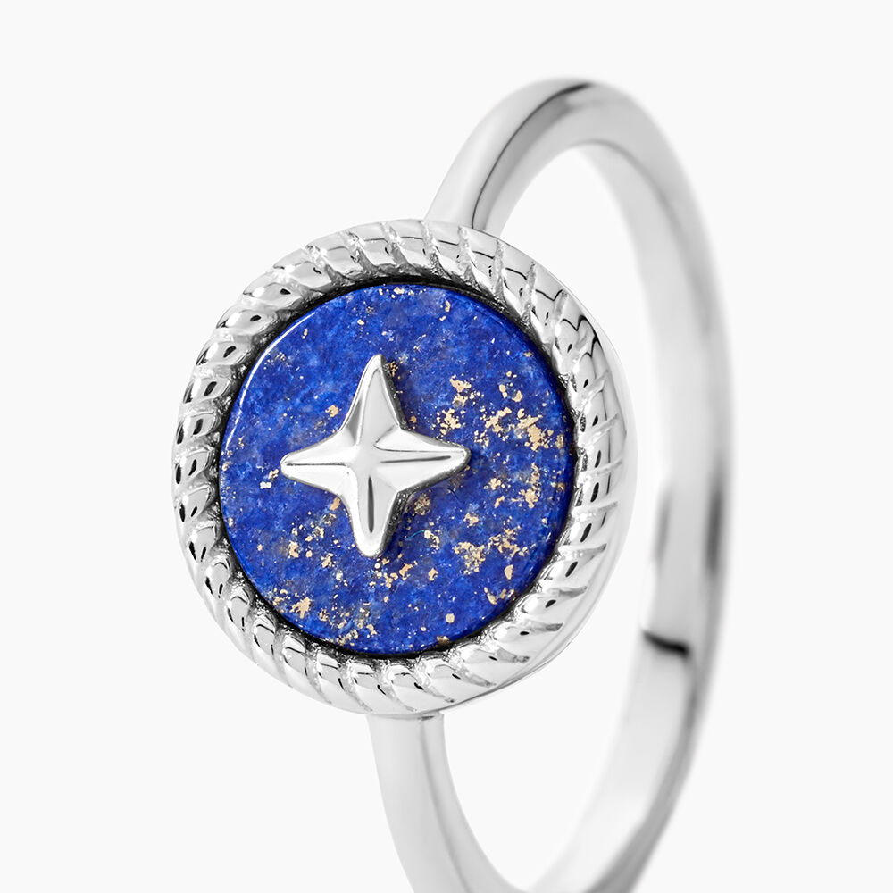 Bague Izarra Argent Blanc Lapis Lazuli - Bijoux fantaisie Femme | Marc Orian