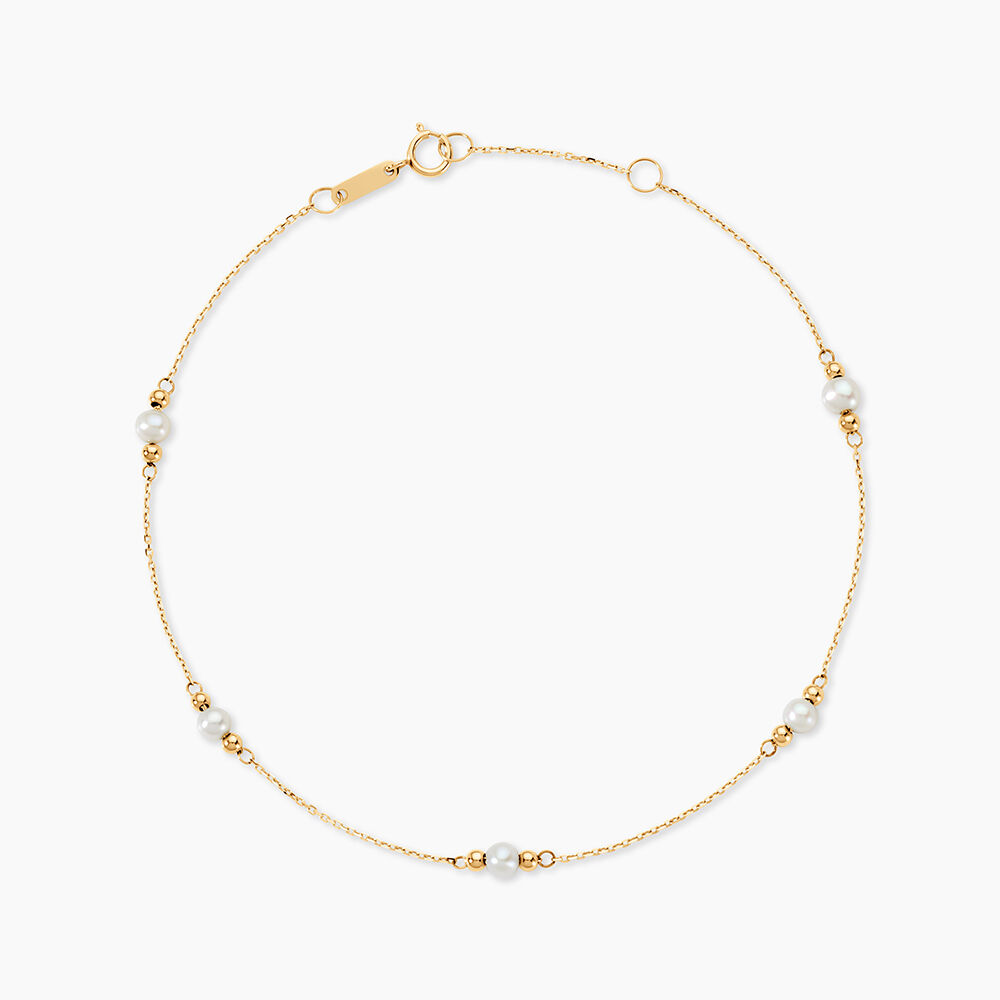 Cha&icirc;ne De Cheville Akif Or Jaune Perle De Culture - Chaines de cheville Femme | Marc Orian