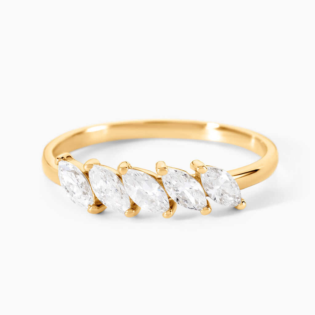 Bague Alastriona Or Jaune Oxyde De Zirconium - Bagues avec pierre Femme | Marc Orian
