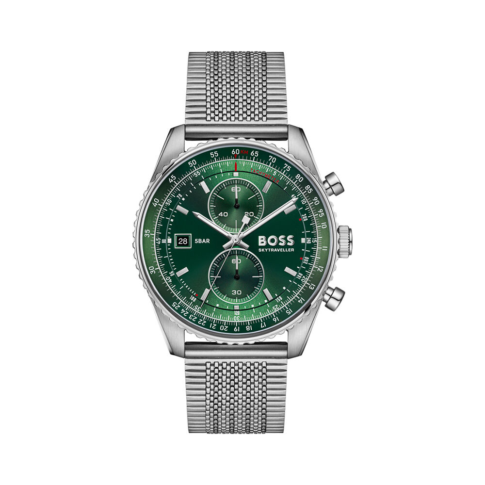 Montre Hugo Boss Skytraveller Pro Vert - Montres &eacute;tanches Homme | Marc Orian