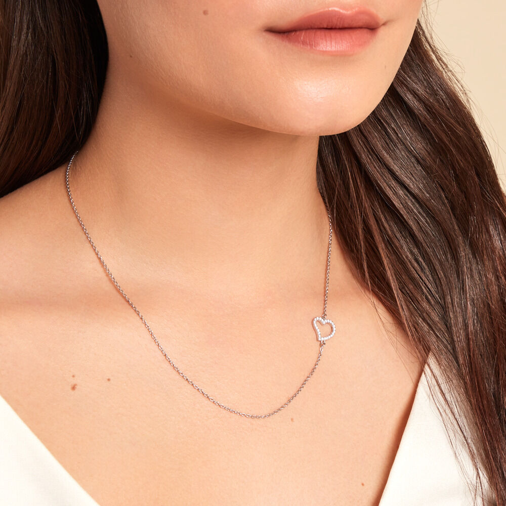 Collier Tahis Argent Blanc Oxyde De Zirconium - Colliers avec pierres Femme | Marc Orian