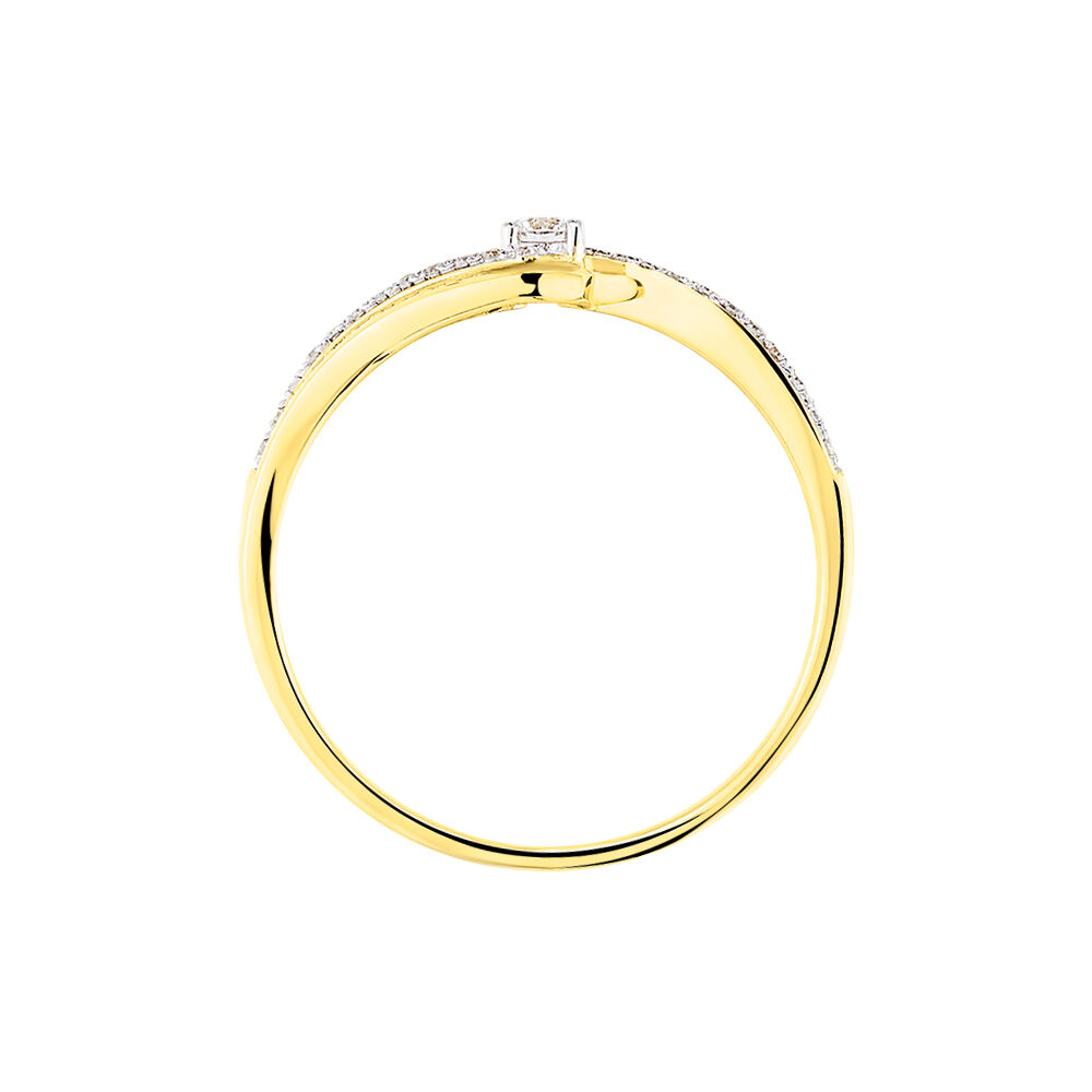 Bague Solitaire Sitan Or Jaune Diamant - Parures de mariage Femme | Marc Orian