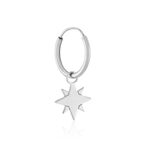 Cr&eacute;ole Unitaire Cathryn Argent Blanc - Piercings d'oreilles Femme | Marc Orian