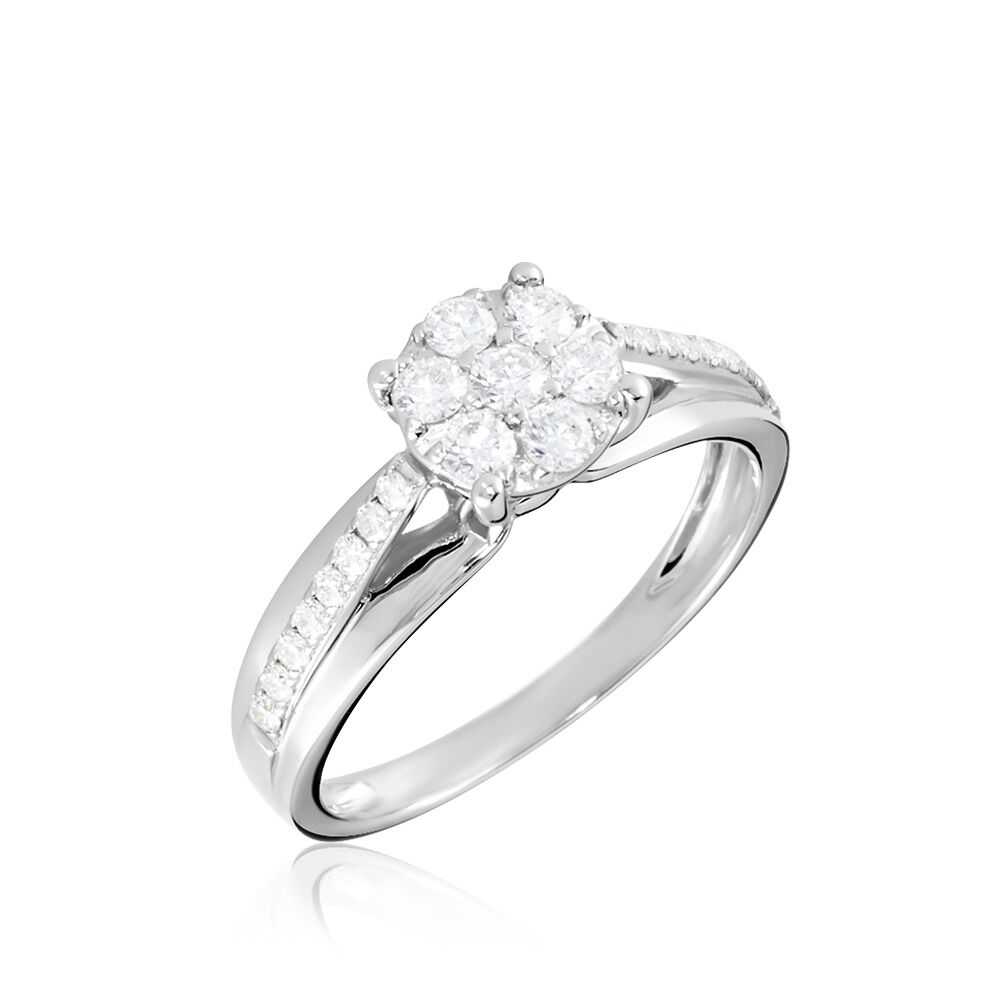 Bague Kate Or Blanc Diamant - Parures de mariage Femme | Marc Orian