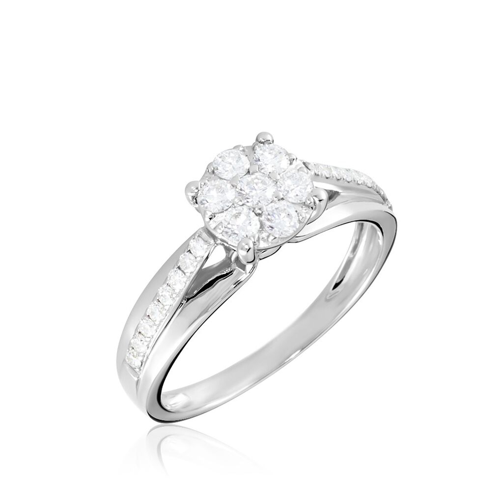 Bague Kate Or Blanc Diamant - Parures de mariage Femme | Marc Orian
