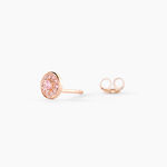 Boucles D'oreilles Puces Auxana Argent Rose Oxyde De Zirconium - Puces Femme | Marc Orian