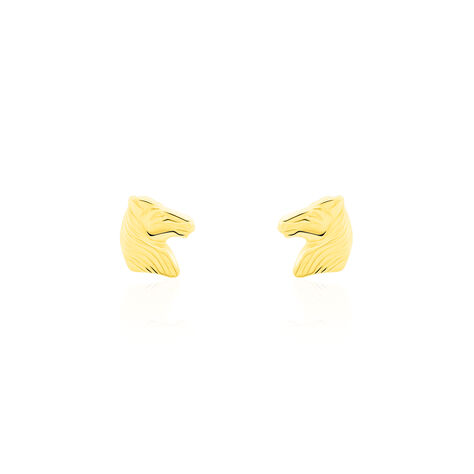 Boucles D'oreilles Puces Freyia Cheval Or Jaune - Clous d'oreilles Femme | Marc Orian