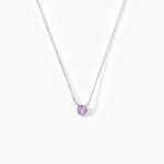 Collier Clair Or Blanc Amethyste - Colliers avec pierres Femme | Marc Orian